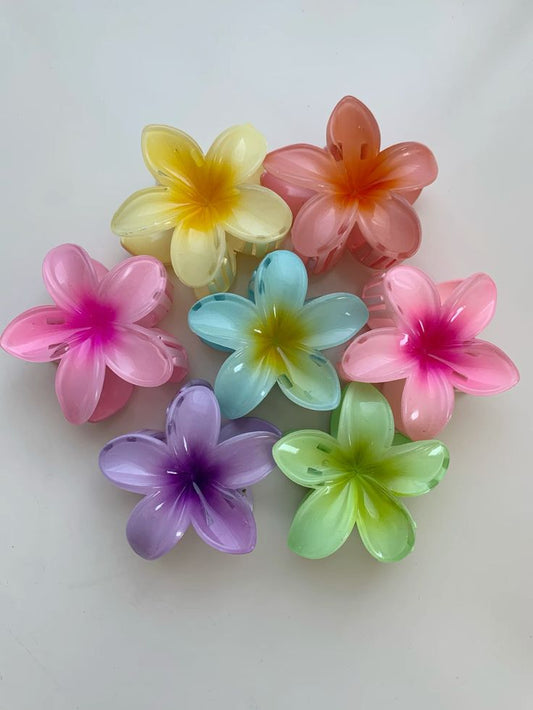 6 Pcs Hawaiian Flower Hair Clips